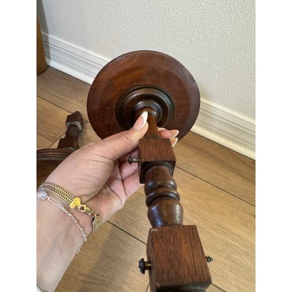 Pair Architectural Salvage Wood Corbels Spindle Turned Victorian Pieces Shelf - Picture 14 of 14